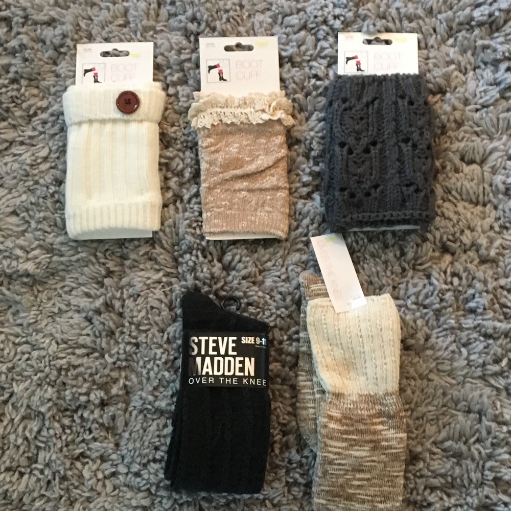 Boot cuffs and over the knee sock bundle